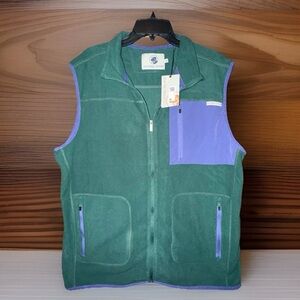 NWT Men’s Southern Prosper Zip Up Fleece Vest - Pine - XL